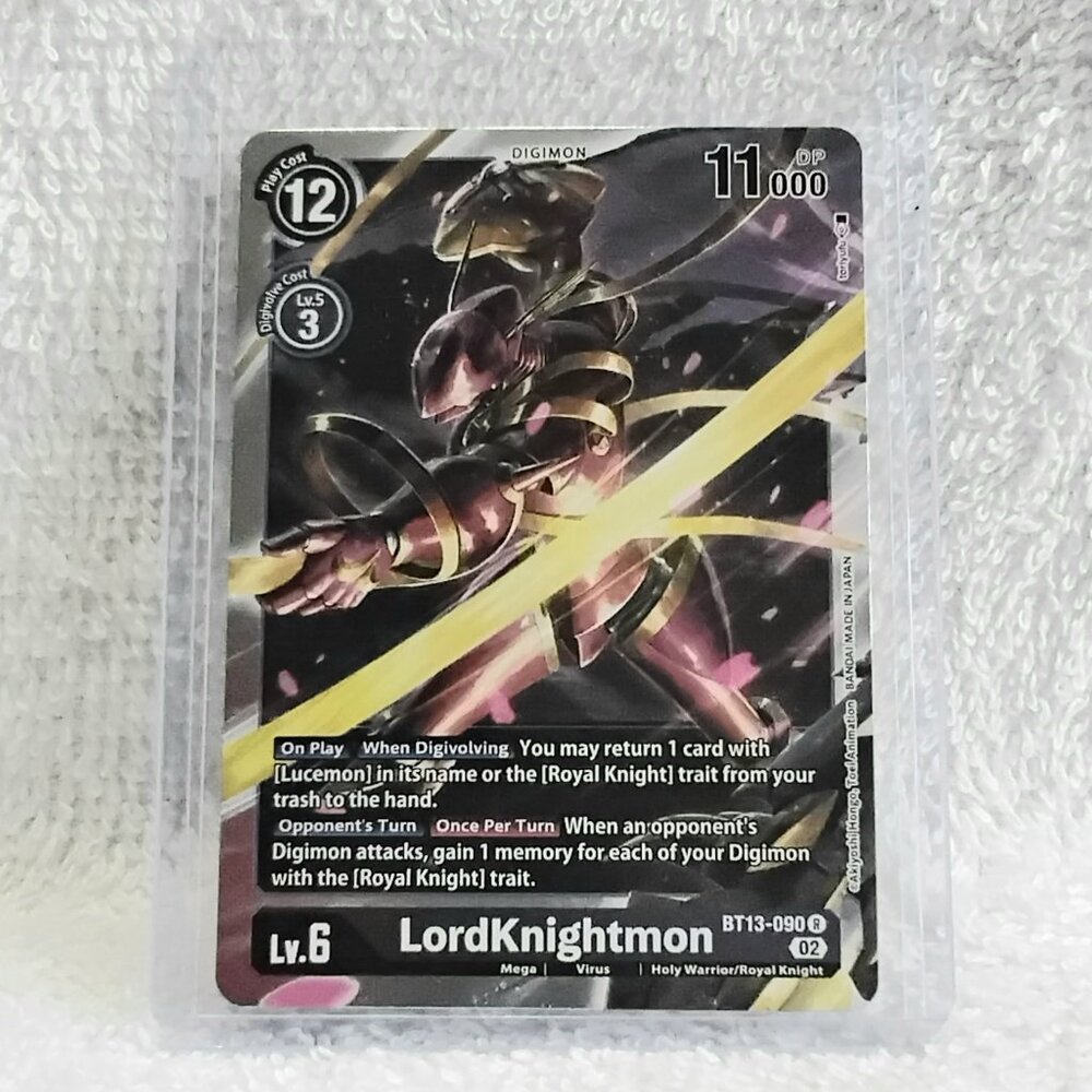 3/$25 Mint LordKnightmon Digimon Holo Card BT13-090 R by Bandai!!